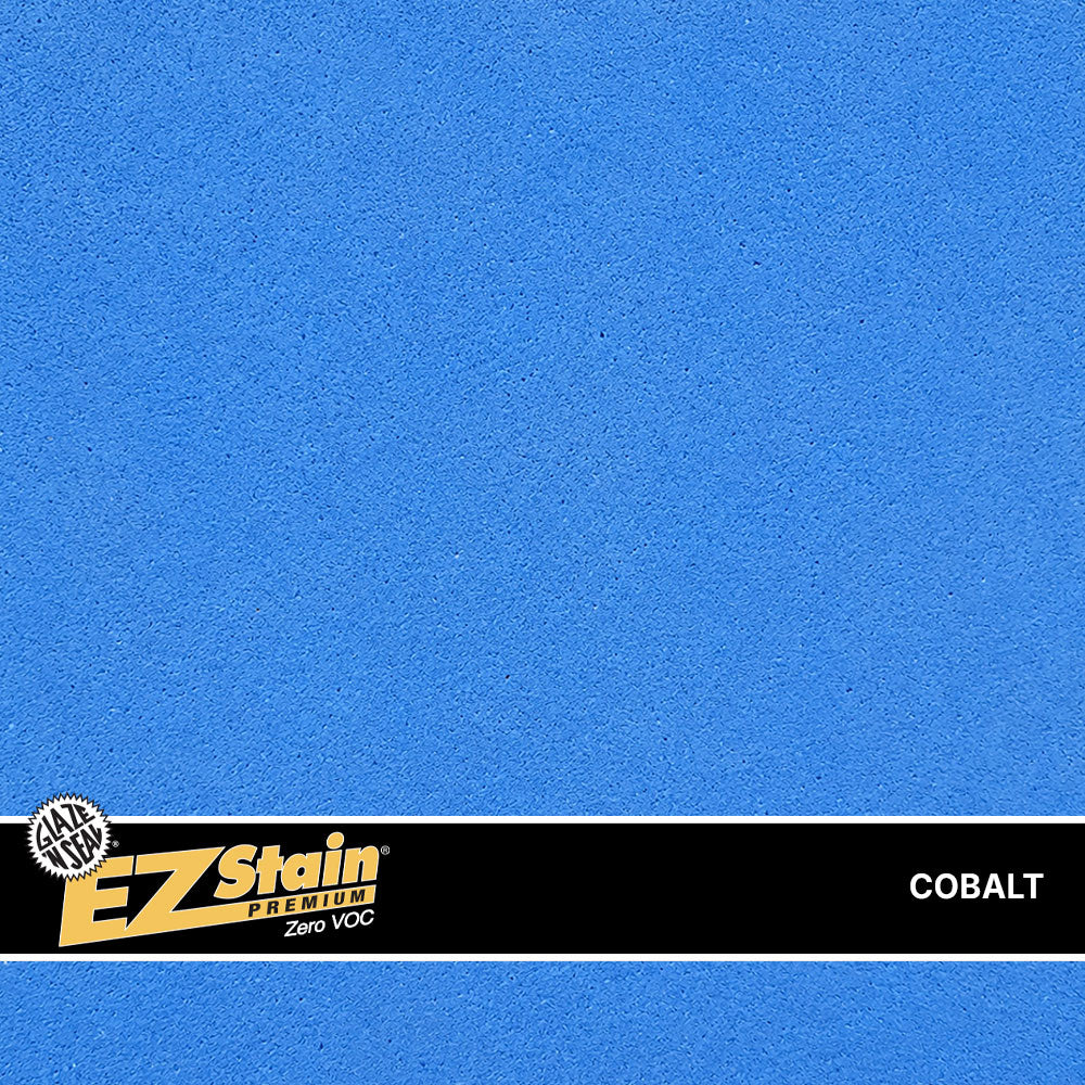 Coastal Blue color swatch with EZ Stain logo and 'Cobalt' text on a blue background