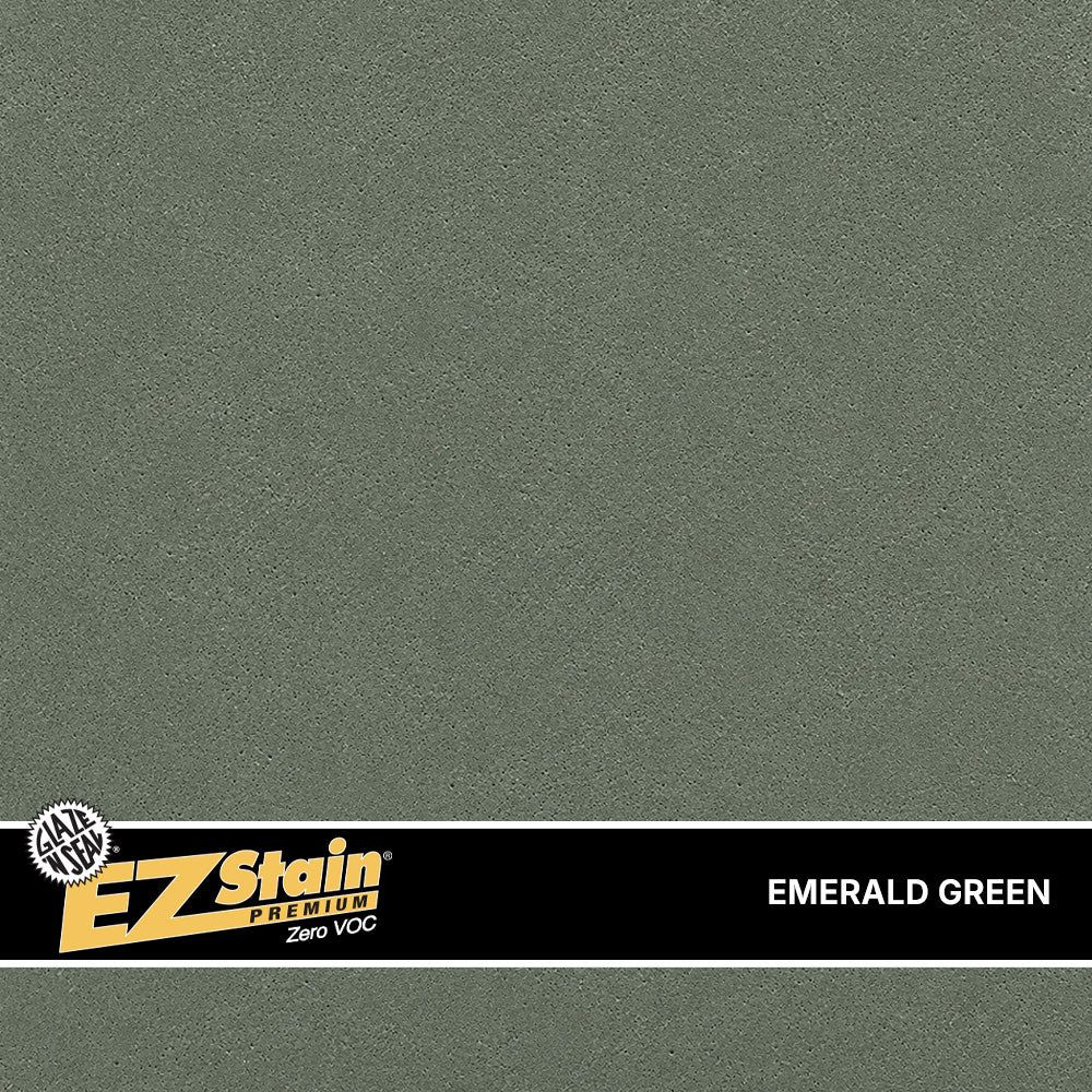 Solid emerald green color swatch with EZ Stain logo at the bottom.