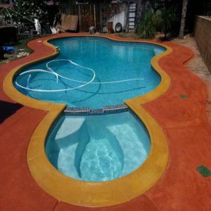 Concrete Stained Pool Deck