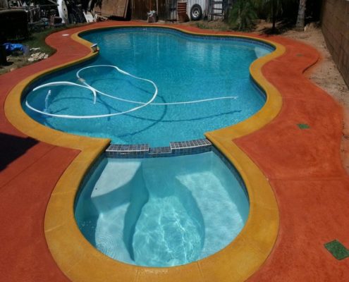 Concrete Stained Pool Deck