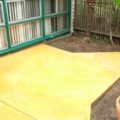 Yellow Concrete Stained Patio