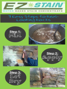 How to Stain Concrete Rocks